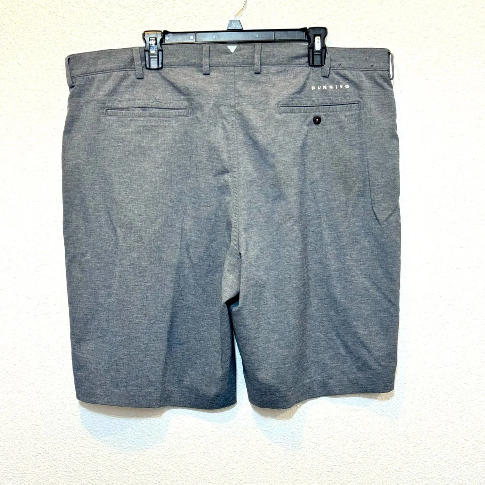 Dunning Golf Performance Gray Flat Front Shorts with Modern Classic Cut Men’s 40 - Picture 2 of 9